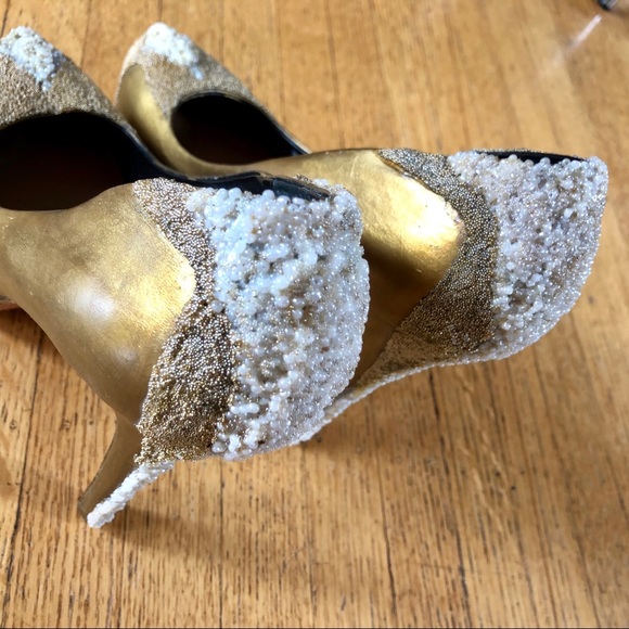 STEVE MADDEN CUSTOMIZED CAVIAR PLATFORM HEELS - Picture 6 of 6